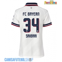 Camisa de time de futebol Bayern Munich Ismael Saibari #34 Replicas 2º Equipamento Feminina 2026-27 Manga Curta